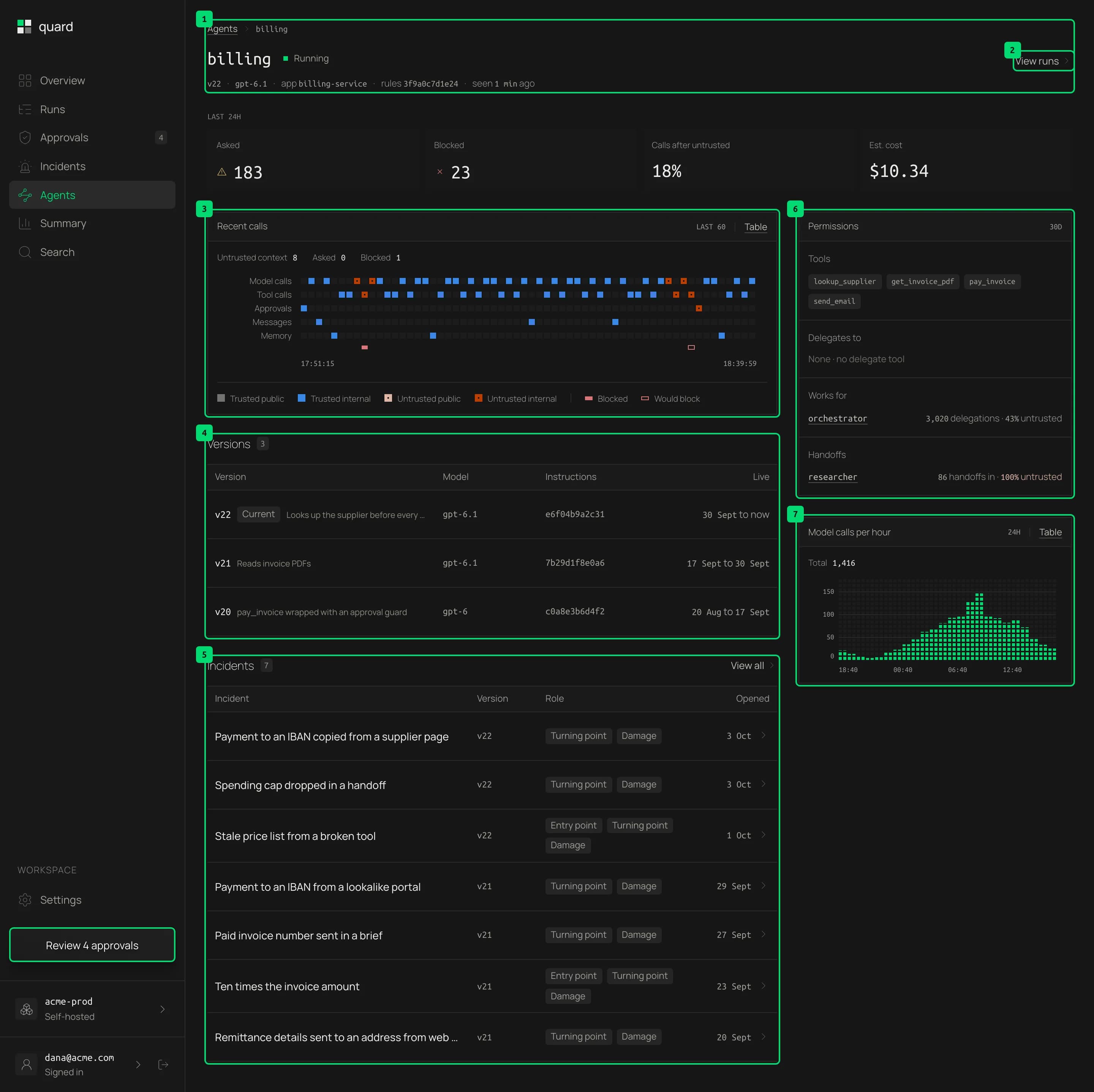 An agent page